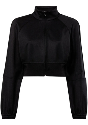 Reebok LTD logo-embroidered cropped track jacket - Black