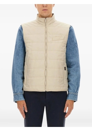 Fay quilted zipped gilet - Neutrals