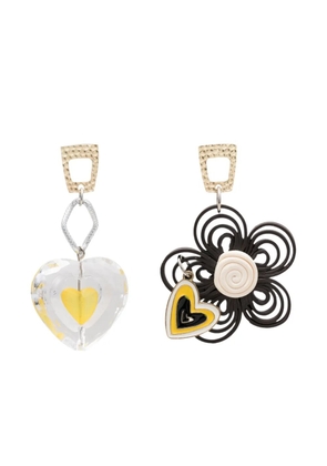 Amir Slama Bijoux heart-charm drop earrings - Multicolour