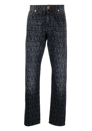Versace Versace Allover straight-leg jeans - Black