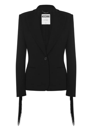 Moschino fringed single-breasted blazer - Black