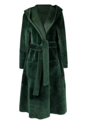 Liska reversible hooded sheepskin coat - Green