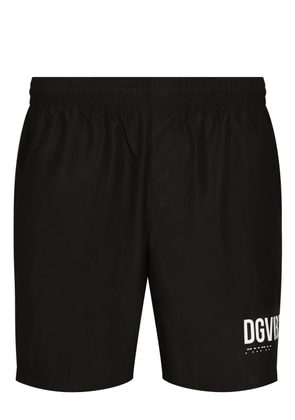 Dolce & Gabbana logo-print swim shorts - Black
