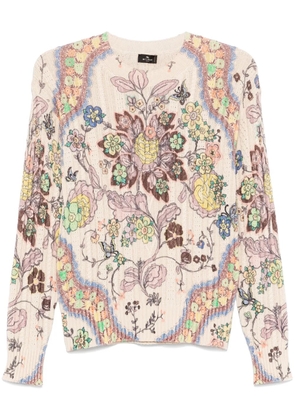 ETRO floral-print sweater - Neutrals