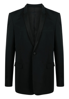 MODES GARMENTS satin-trim single-breasted blazer - Black