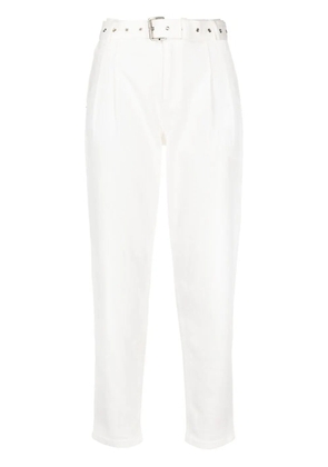 Michael Michael Kors pleat-detail belted jeans - White