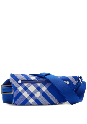 Burberry Shield check-pattern messenger bag - Blue