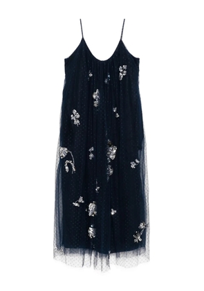 Biyan tulle gathered camisole dress - Blue