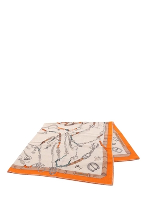 Hermès Pre-Owned 1990-2025 Les Chevaux Dechaines Cashmere Scarf scarves - Brown