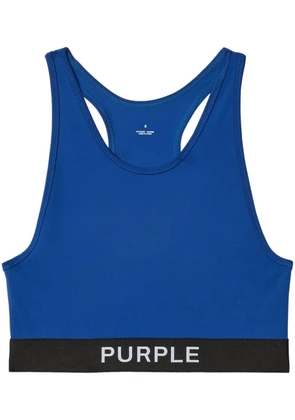 Purple Brand logo-print top - Blue