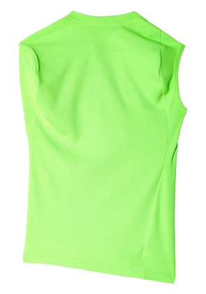 Melitta Baumeister fine-ribbed asymmetric-hem top - Green