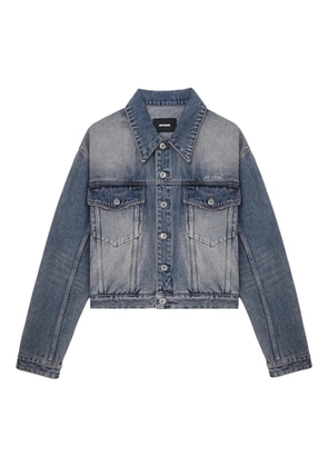 We11done button-fastening denim jacket - Blue