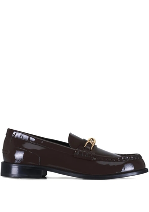 Dorothee Schumacher chain-detail leather loafers - Brown