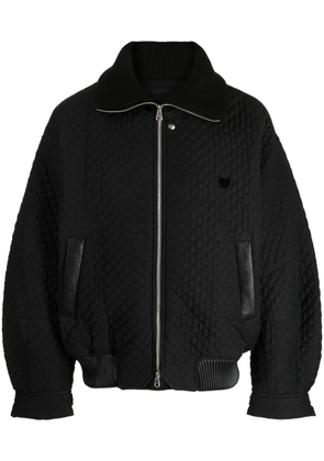 ZZERO BY SONGZIO quilted zip-up bomber jacket - Black