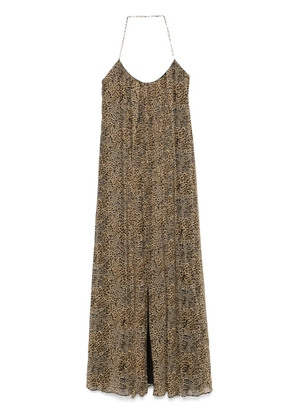 Amen leopard-print maxi dress - Brown
