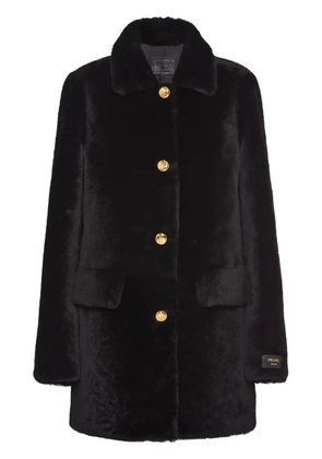 Prada shearling fur coat - Black