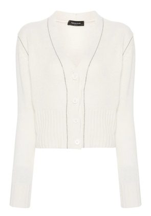 Fabiana Filippi bead-embellished cashmere cardigan - Neutrals
