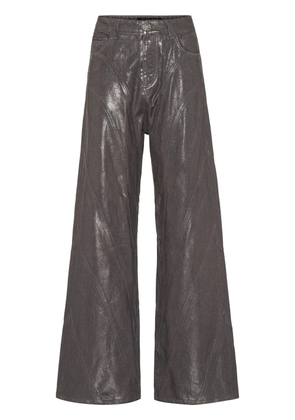 Philipp Plein laminated flared jeans - Silver
