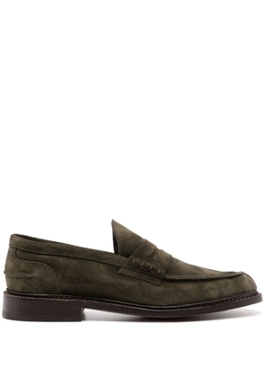 Tricker's Adam suede penny loafers - Green