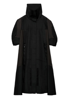 Prada single-breasted panelled coat - Black