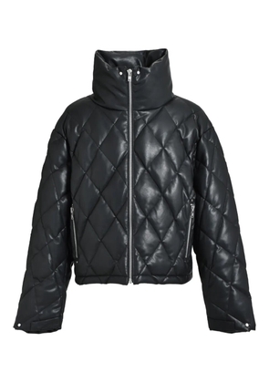 BREATH quilted funnel-neck jacket - Black