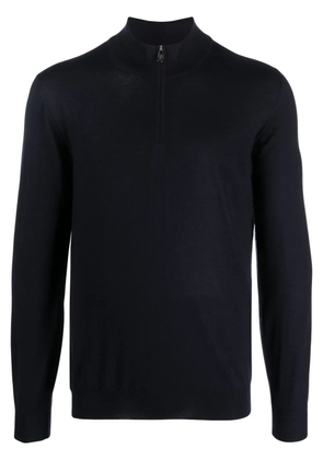 Fedeli fine-knitted virgin wool jumper - Blue