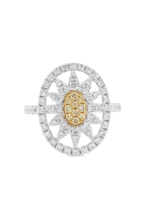 HYT Jewelry 18kt yellow gold and platinum diamond ring - Silver
