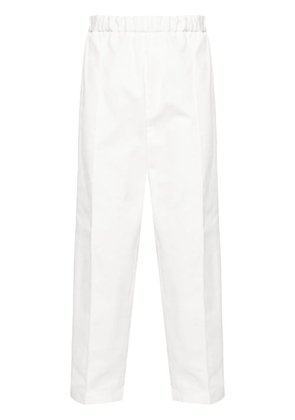 Jil Sander tapered-leg cotton trousers - White