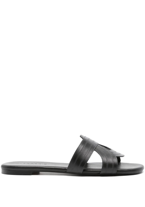 Clergerie Ivory leather sandals - Black