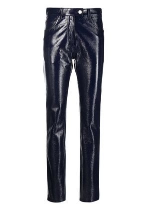 Courrèges straight-leg vinyl trousers - Blue