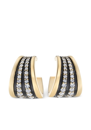 V JEWELLERY Nina embellished hoop earrings - Gold