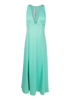 Gloria Coelho plunging V-neck midi dress - Green