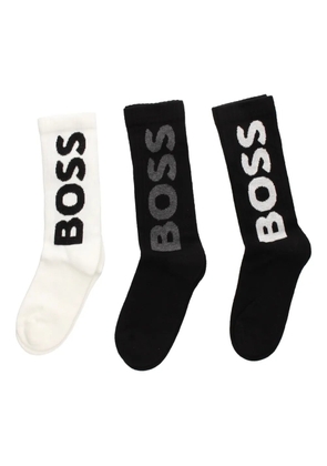 BOSS logo-print socks (pack of three) - Black