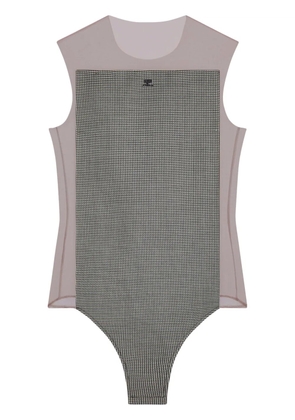 Courrèges illusion houndstooth bodysuit - Black