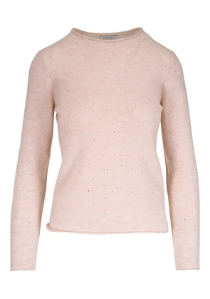 Kinross Cashmere round-neck long-sleeve sweater - Pink