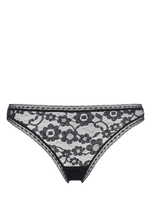 ERES Prairie lace tanga briefs - Black