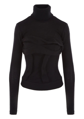 JORDANLUCA gathered-detail layered jumper - Black