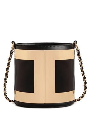 Elisabetta Franchi logo bucket bag - Black