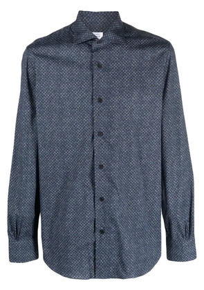 Mazzarelli textured-finish cotton shirt - Blue