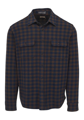 FAHERTY two-pocket check shirt - Brown