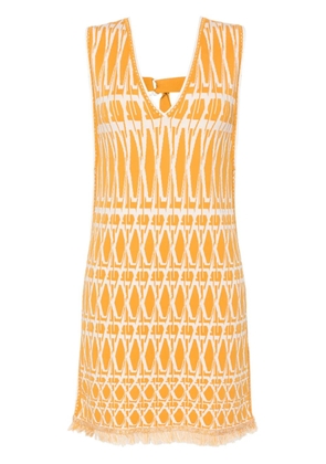DVF Diane von Furstenberg Reilly knitted mini dress - Yellow
