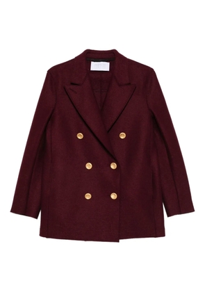 Harris Wharf London double-breasted gold-button coat - Red