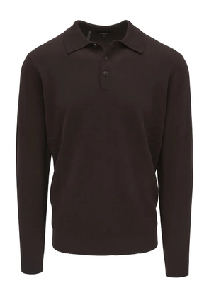 Kinross Cashmere buttoned polo shirt - Brown