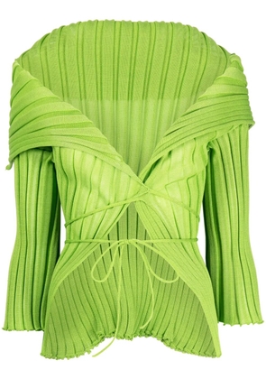 A. ROEGE HOVE Ara wide-collar wrap cardigan - Green