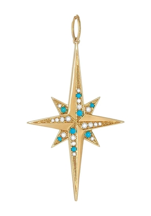 DEVON WOODHILL 18K yellow gold Stellar turquoise and diamond pendant