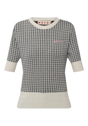 Marni checked top - Neutrals