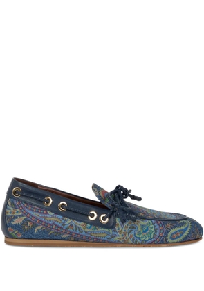 ETRO paisley denim loafers - Blue