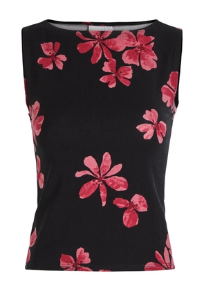Reformation floral-pattern sleeveless tank top - Black