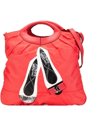 Ferragamo Pre-Owned 2021 Nylon Vara Shoes satchel - Red