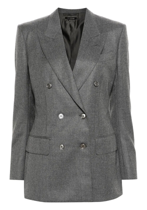TOM FORD mélange double-breasted blazer - Grey